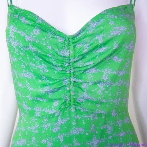 NEW Intimately Free People‎ Caught Up Printed Slip Dress, Green, M